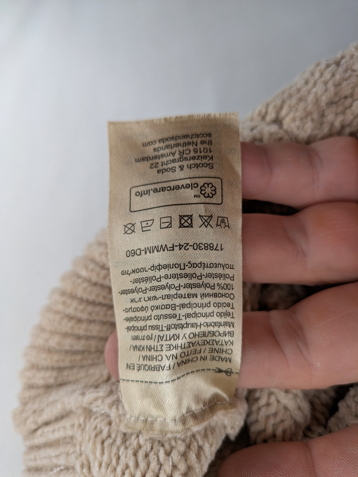 Scotch & Soda Herren Pullover Strickpullover Zopfmuster Gr XL Beige Rundhals image 7