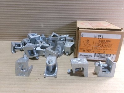 Bridgeport 951 Beam Clamps / Insulator Supports 1/4 20 Threaded Box of 25 AK