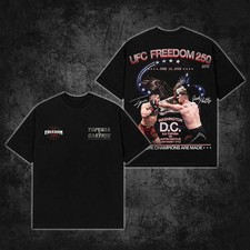 Ilia Topuria vs Justin Gaethje Premium Cotton T-Shirt V1, Made in USA
