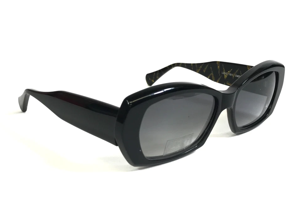 Gafas de sol Jean Lafont LIDO 151 negras brillantes monturas de ojos de gato lentes grises degradados Foto 3 de 4