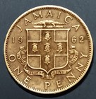 1962 Jamaica One Penny, Excellent Condition Beautiful Details — photo 2