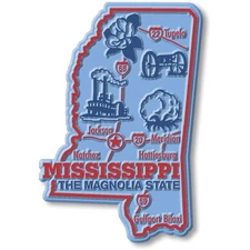 Mississippi Giant State Magnet by Classic Magnets, 2.7" x 4"