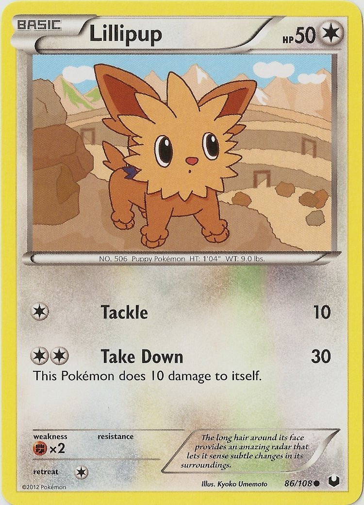 Lillipup - 86/108 - Common Lightly Played Dark Explorers