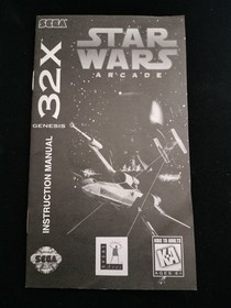 Sega Genesis 32x (1994) Star Wars Arcade Video Game in Box w/ Manual Tested MINT