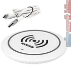 Induktion Ladegerät Schnellladestation Wireless QI Eufab weiß flach für Handy