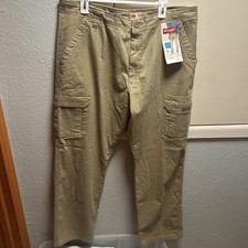 Wrangler Cargo Pants Relaxed Fit 550 Mens 38 X 30 Tan Tech Pocket
