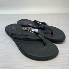 Flojos Women  s Size 9 Black Memory Foam Flip Flops Thong Comfort Sandals