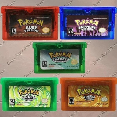 Pokemon Emerald, Ruby, Sapphire, Leaf, Fire GBA Cartridges (Pre-Owned, Tested)