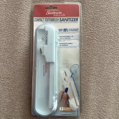 Sunbeam SBUV001 UV Personal Travel Toothbrush Sanitizer Cleaner Holder Box