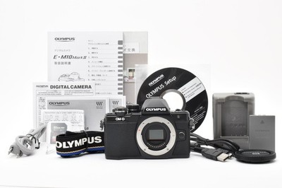 Exc Olympus E-M10II Digitalkamera Body Shutter Count2735 mit SD-Karte schwarz...