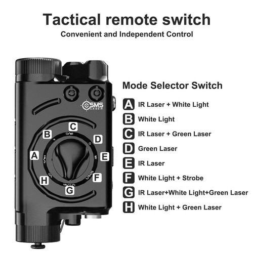 1000 Lumen Taktisches Licht/Grüner Laser/IR Laser Combo, Waffenlicht Dual Lase... - Bild 4 von 7