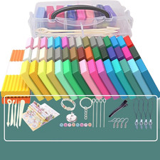 50 Farben Knete Modelliermasse Lufttrocknend Polymer Ton Kinder Bastelsets Set