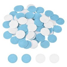200 Pcs Adhesive Felt Circles 25mm 1" Circle Stickers Sky Blue/White