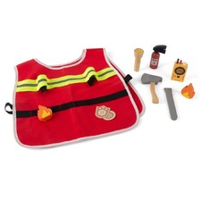Dantoy 5715 Playful Wood Kinder Feuerwehr-Set Holz Spieleset Feuerwehr Spiel-Set