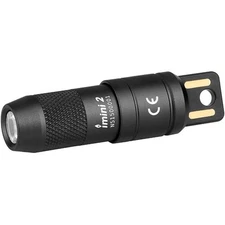 Olight Imini 2 Rechargeable Mini Keychain Flashlight, 50 Lumens, Black, IMINI2BK