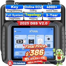 USED XTOOL D8S V2.0 ECU Coding Scanner Auto D...