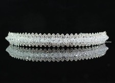 CLASSY AUSTRIAN RHINESTONE CLEAR BEAD TIARA HEADBAND BRIDAL VEIL WEDDING T306