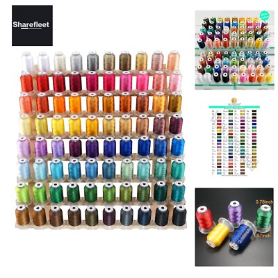 New brothread 80 Farben 100% Polyester Maschinen Stickgarn Set 500m - Farben ...
