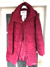 Women's Elle Flore Padded Concealed Hood Coat Size Xs 8