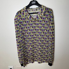 Gianni Versace Floral Print Silk Shirt Size 50 Men Signature Collection