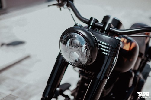 Phares LED 7 " Avec Feu de Stationnement + Ce Harley Davidson Softail Fat Boy - Picture 2 of 17