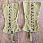 WW1 US Army Military Canvas Spats Leggings GATORS WWI ANTIQUE Estate WORLD WAR