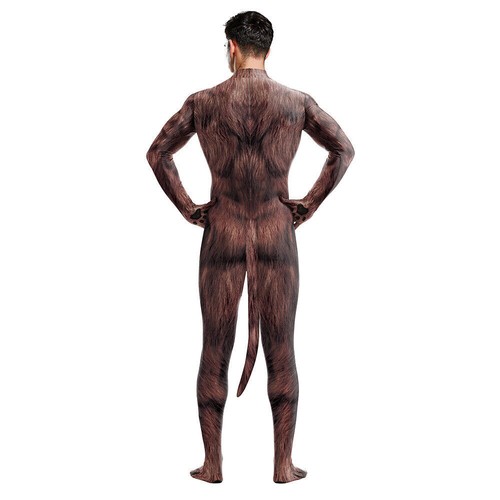 Animal Cosplay Jumpsuit Wolf Tiger Leopard 3D Bodysuit Costumes Halloween Party - Picture 108 of 122