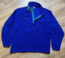 Vtg Columbia Fleece Pullover XL Tall 1/4 Snap USA Made Retro Outdoor Dadcore