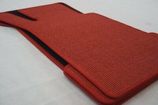 Sisal Kokos natur Fußmatten für Mercedes Benz W107 R107 SL + RUTSCHFEST ROT NEU