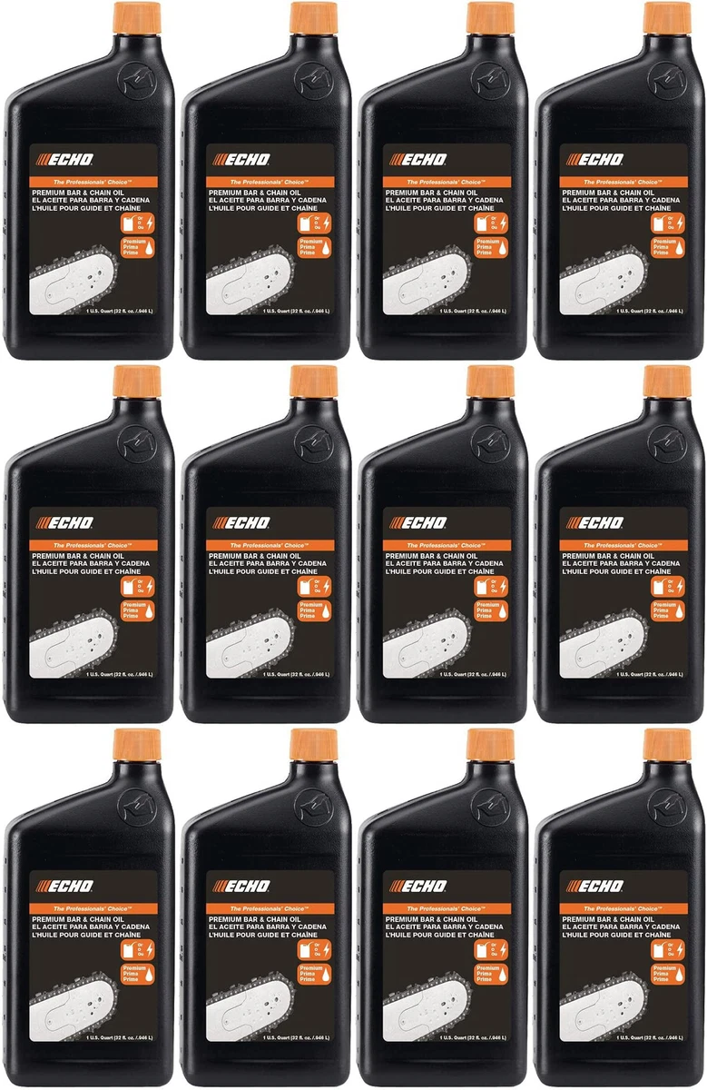 12 Pack of Echo Premium Chainsaw Bar Chain Oil 1 Quart 6459012