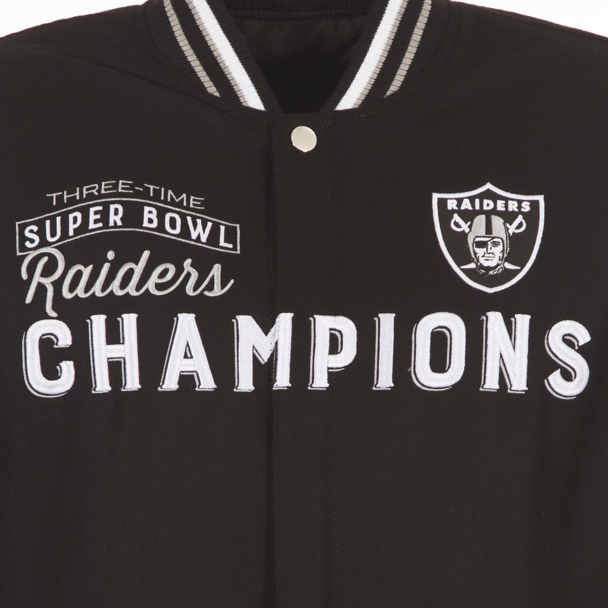 レイダース チャンピオン ジャケット L Las Vegas Raiders 3X Super Bowl Champion's Men's Varsity