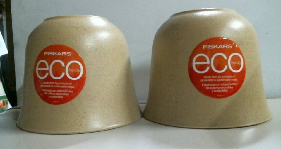 Fiskars 6.75 英寸圆形环保花盆/花盆,燕麦片,2 件装,FS  — 第 2/4 张图片