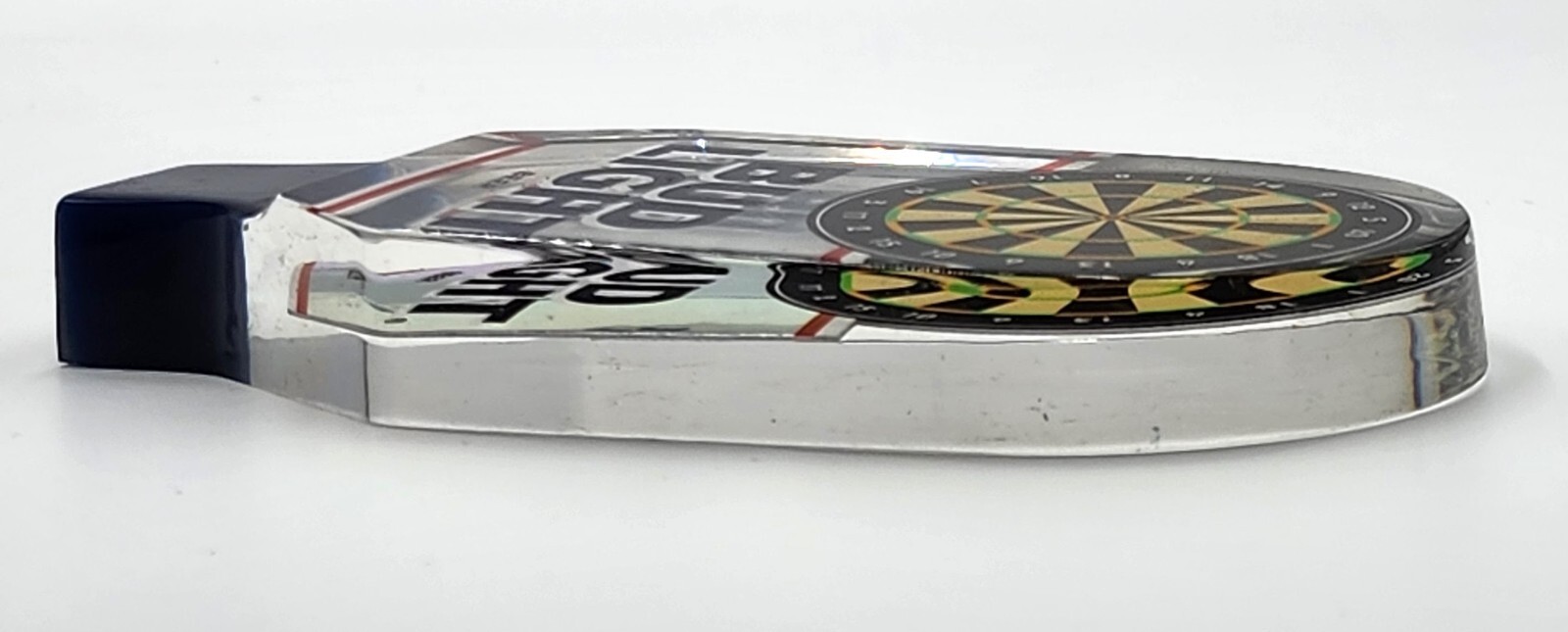 Bud Light Budweiser Beer Acrylic Lucite Dart Board Tap Handle Darts Clear 6.5 in