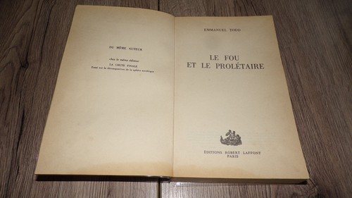 Le fou et le prolétaire - Emmanuel Todd 1979 - Picture 4 of 5
