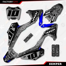 Urban Blue Crf110 Semper Camo Racing Graphics kit fits Honda 2013-2018 13-18