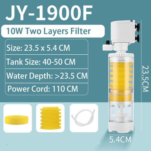 Fish Tank Filter 3-in-1 Internal Aquarium Filtration 4W-35W Pump for Small Tanks - Picture 19 of 28