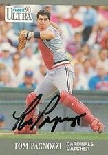 Tom Pagnozzi autographed Baseball Card St. Louis Cardinals 1991 Fleer Ultra #293