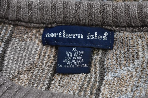 Vintage Northern Isles Mens Multicolor Long Sleeve Crew Neck Pullover Sweater XL - Picture 5 of 7