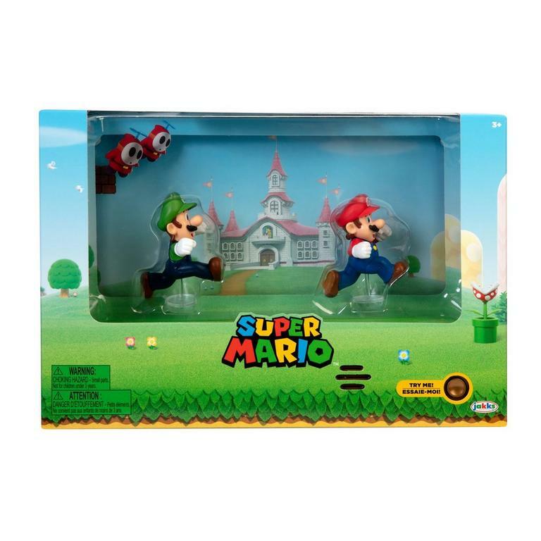 Mario and Luigi Figures with Interactive Background Sound Mario and Luigi Figures with Interactive Background Sound