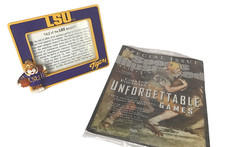 LSU Football Basketball Photo Frame + Sports Illus Sp Issue Unforgettable Games