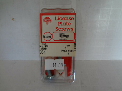 Hillman License Plate Screws 1/4'' x 3/4''  #9031