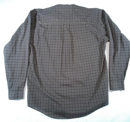 Van Heusen Shirt Men’s Wrinkle Free Brown Plaid Button Down LS M 15-15 1/2 - Picture 9 of 10