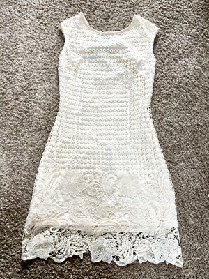 Candalite Petite Knee Length Lace Dress Gown Formal Party Sleeveless EUC |  eBay