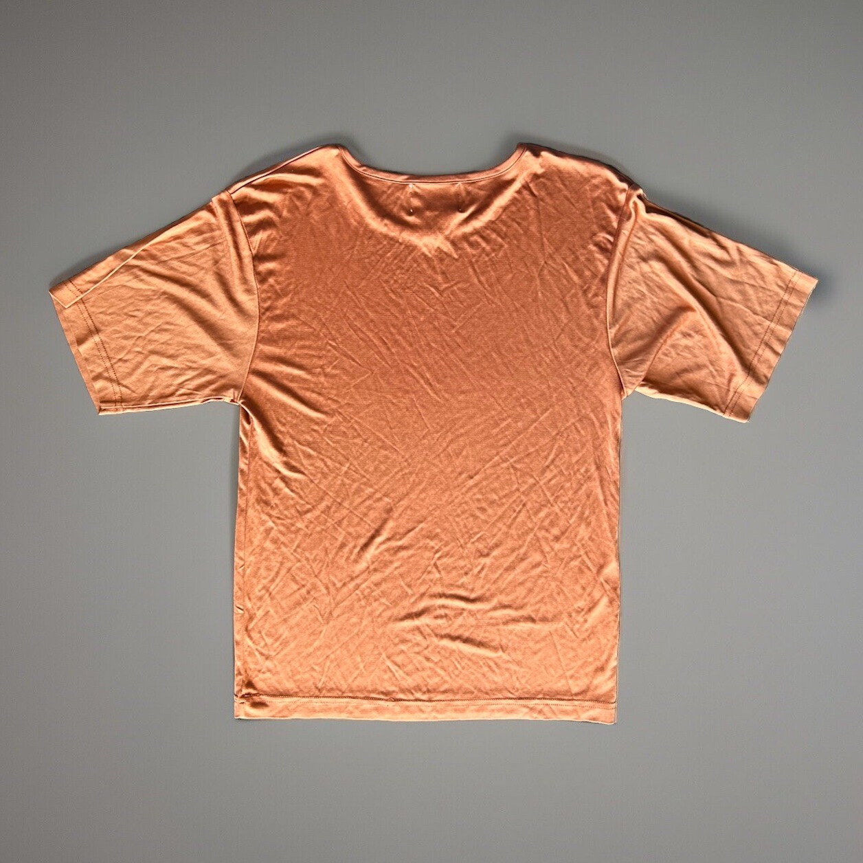 Silverleaf Rust Orange 100% Silk Soft Short Sleev… - image 4