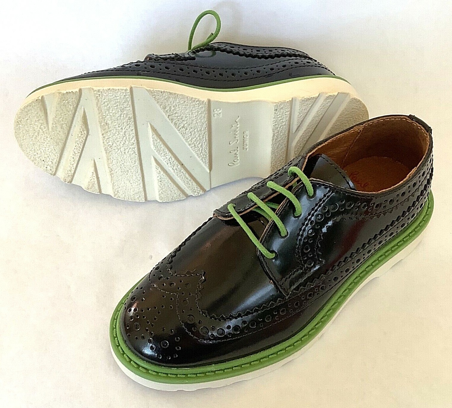 SAOLA Stringate Oxford nere Paul Smith Junior per bambini USA 10 5 EURO 28