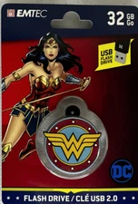 Emtec Wonder Woman USB 32 GB Flash Drive/Keychain Back to School New Sealed