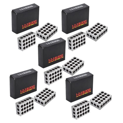 1-2-3 BLOCS 23 TROUS .0002" MACHINISTE 123 5 PAIRES ASSORTIES ULTRA PRÉCISION 123 - Photo 3/16