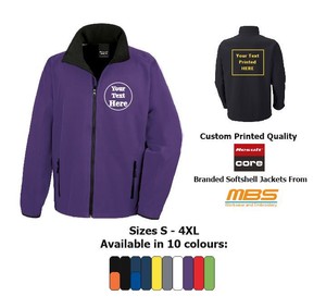 printed softshell jacket