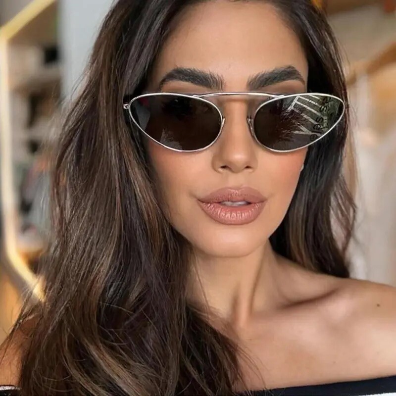 2024 Oval Cat Eye Celebrity Designer Sunglasses Fashion Hollywood