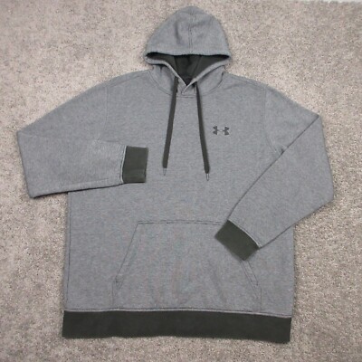 Under Armour Sweater Adult XXL 2XL Cold Gear Logo Gray Hoodie
